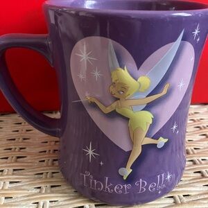 16oz purple Tinkerbell Mug with hearts!
